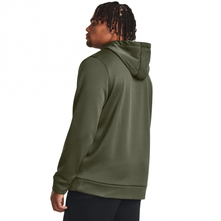 Męska bluza treningowa nierozpinana z kapturem Under Armour UA Armour Fleece Hoodie - oliwkowa/khaki