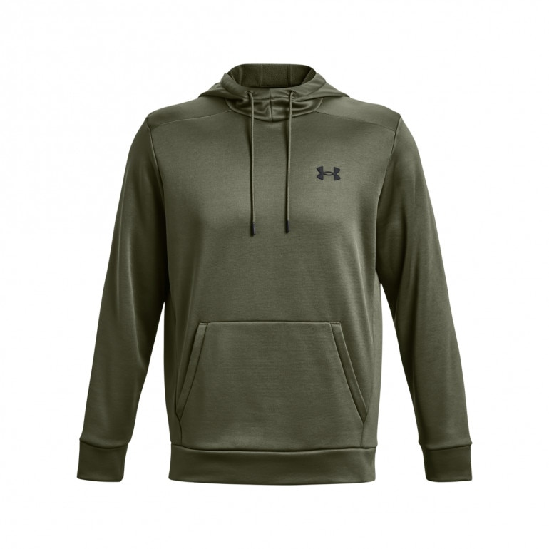 Męska bluza treningowa nierozpinana z kapturem Under Armour UA Armour Fleece Hoodie - oliwkowa/khaki