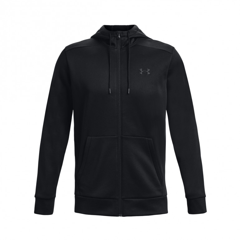 Męska bluza treningowa UNDER ARMOUR UA Armour Fleece FZ Hoodie - czarna