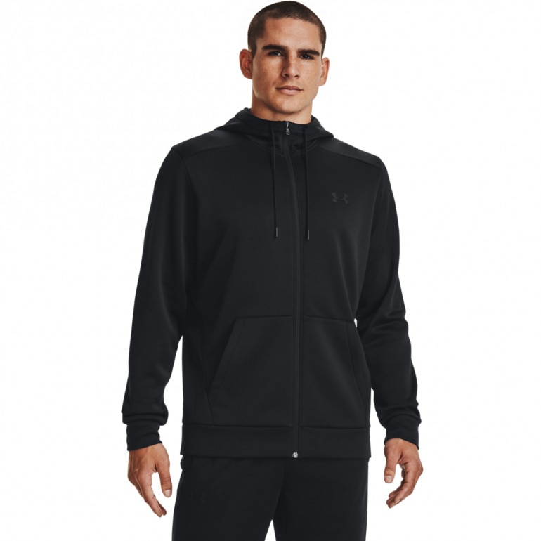 Męska bluza treningowa UNDER ARMOUR UA Armour Fleece FZ Hoodie - czarna