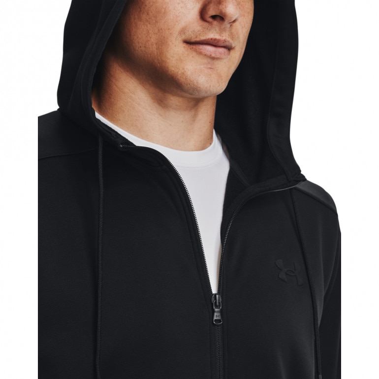 Męska bluza treningowa UNDER ARMOUR UA Armour Fleece FZ Hoodie - czarna