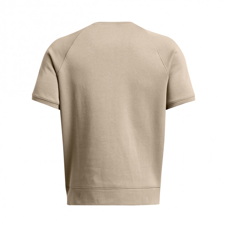 Męska bluza treningowa z krótkim rękawem Under Armour Project Rock Eagle Grphc SS Crew - beżowa