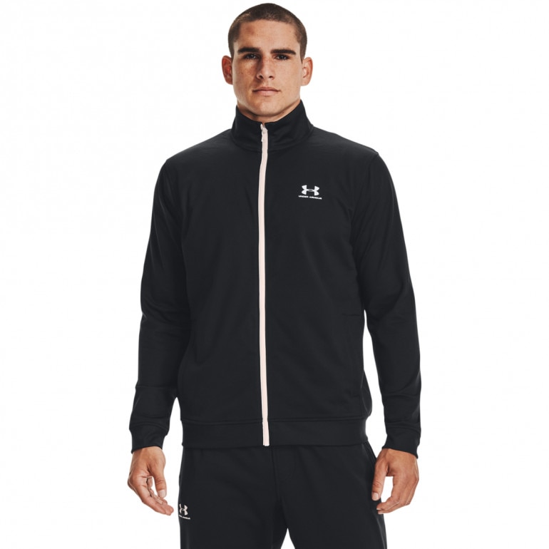 Męska bluza UNDER ARMOUR SPORTSTYLE TRICOT JACKET - czarna