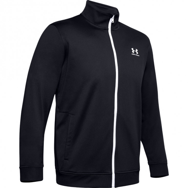 Męska bluza UNDER ARMOUR SPORTSTYLE TRICOT JACKET - czarna