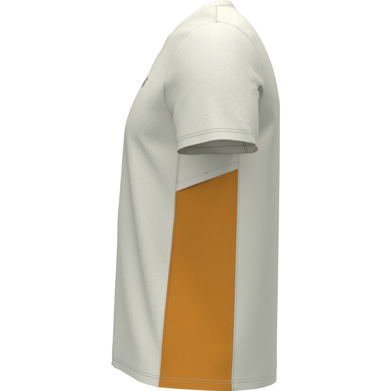 Męska koszulka do biegania Under Armour UA Trail Run Zip SS - beżowa