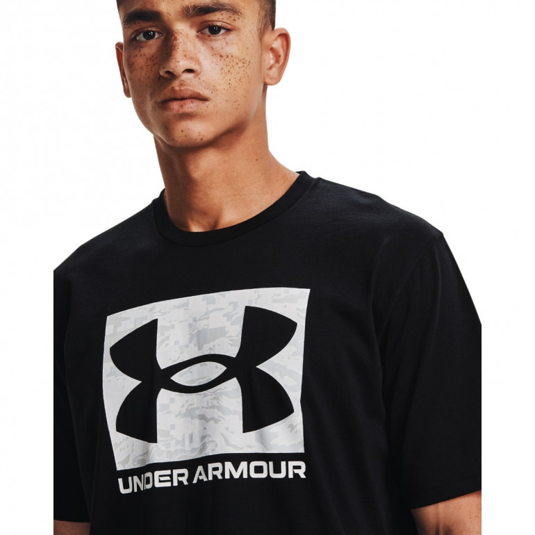 Męska koszulka treningowa UNDER ARMOUR ABC CAMO BOXED LOGO SS - czarna