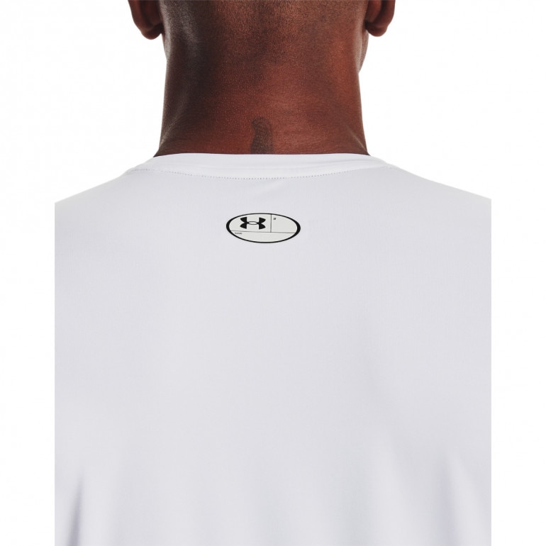 Męska koszulka treningowa UNDER ARMOUR HG Armour Fitted SS - biała