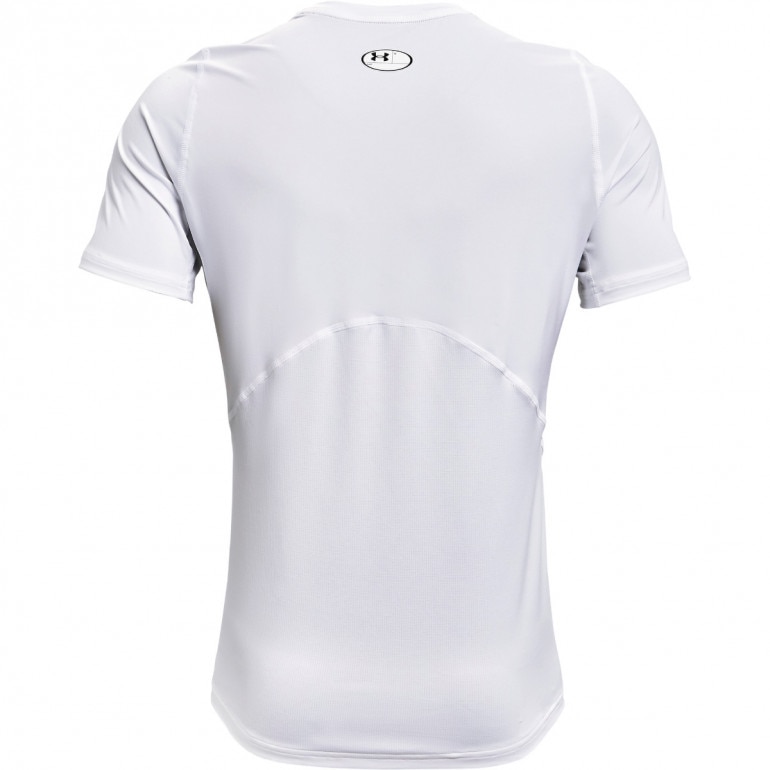 Męska koszulka treningowa UNDER ARMOUR HG Armour Fitted SS - biała