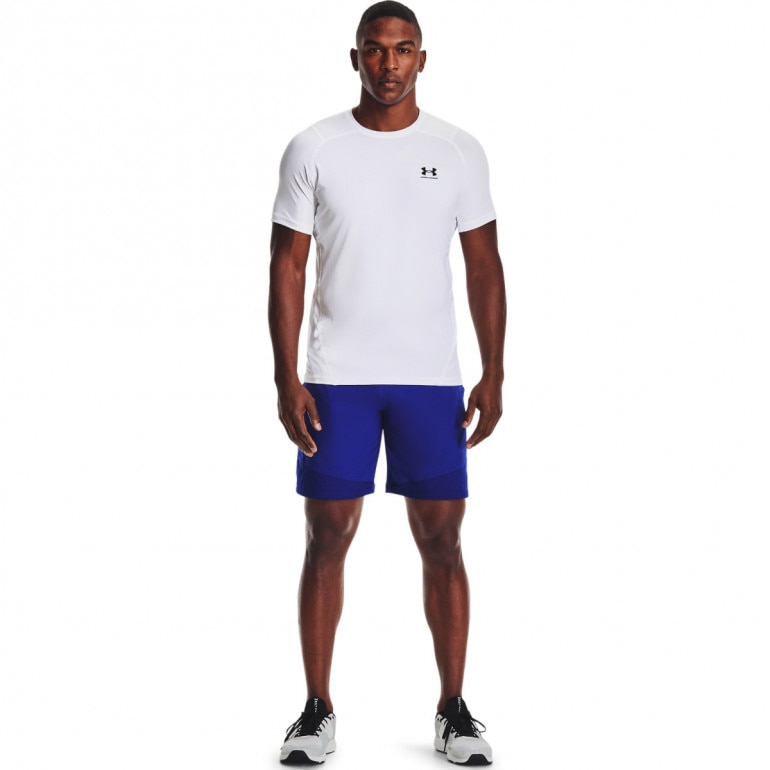 Męska koszulka treningowa UNDER ARMOUR HG Armour Fitted SS - biała