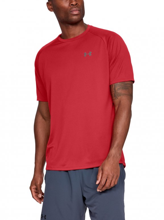 Męska koszulka treningowa UNDER ARMOUR Tech 2.0 SS Tee - czerwona