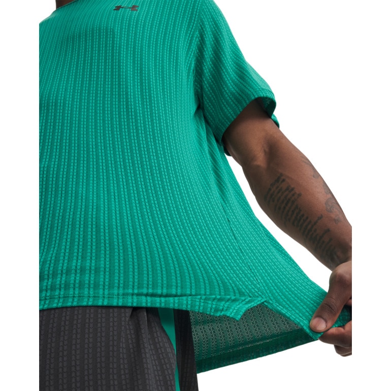 Męska koszulka treningowa Under Armour Tech Vent Jacquard - turkusowa