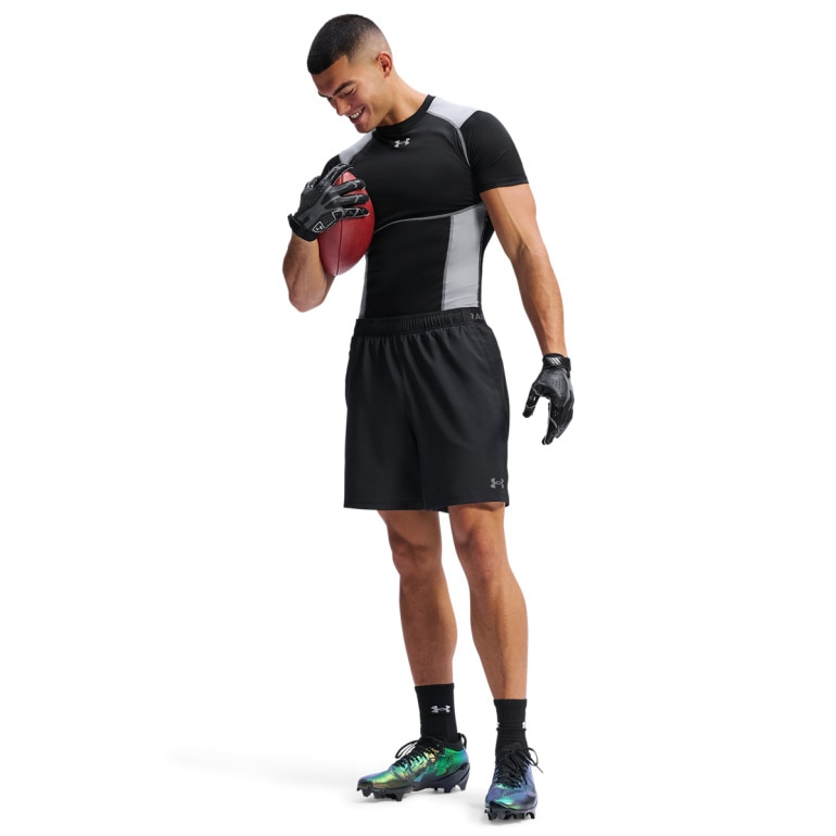 Męska koszulka treningowa Under Armour UA HeatGear Elite Comp SS - czarna