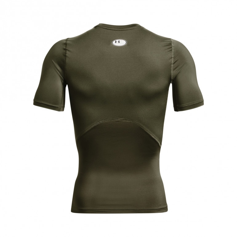 Męska koszulka treningowa Under Armour UA HG Armour Comp SS - khaki