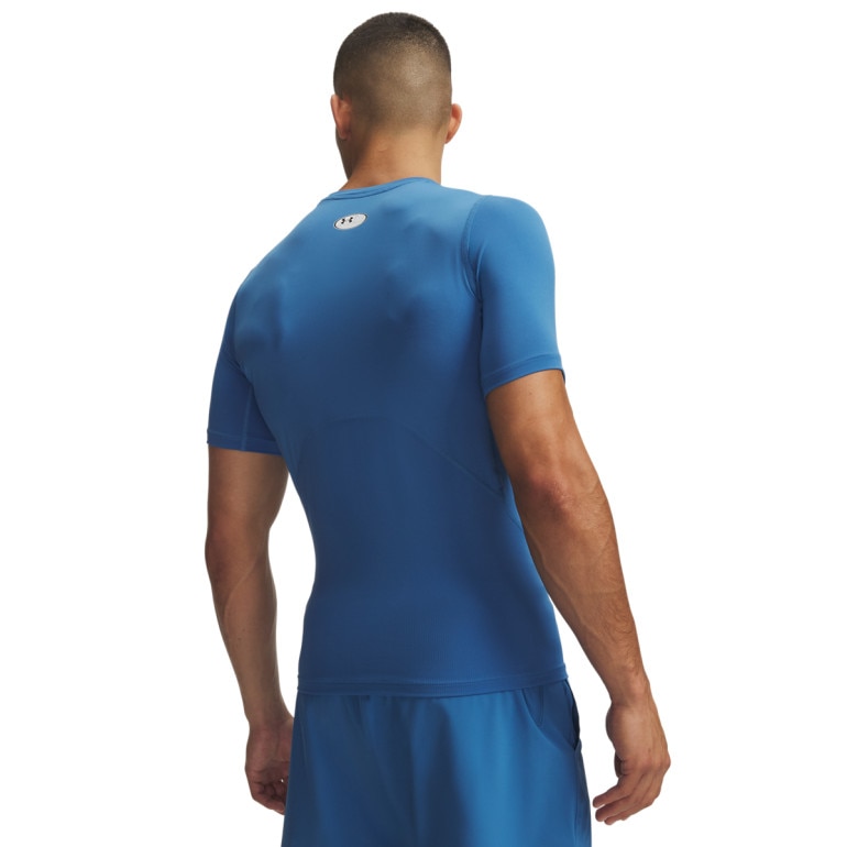 Męska koszulka treningowa Under Armour UA HG Armour Comp SS - niebieska