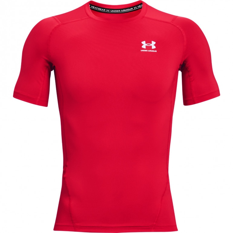 Męska koszulka treningowa UNDER ARMOUR UA HG Armour Comp SS - czerwona