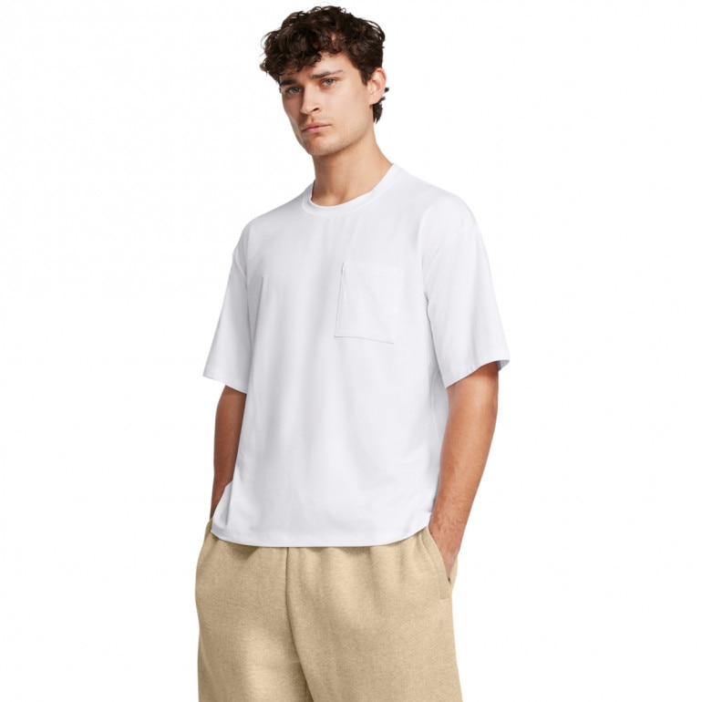 Męska koszulka treningowa Under Armour UA Meridian Pocket SS - biała