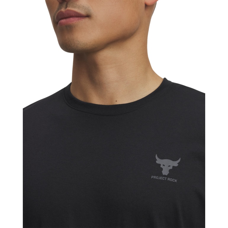 Męska koszulka treningowa Under Armour UA Pjt Rck Simple Branded SS - czarna 