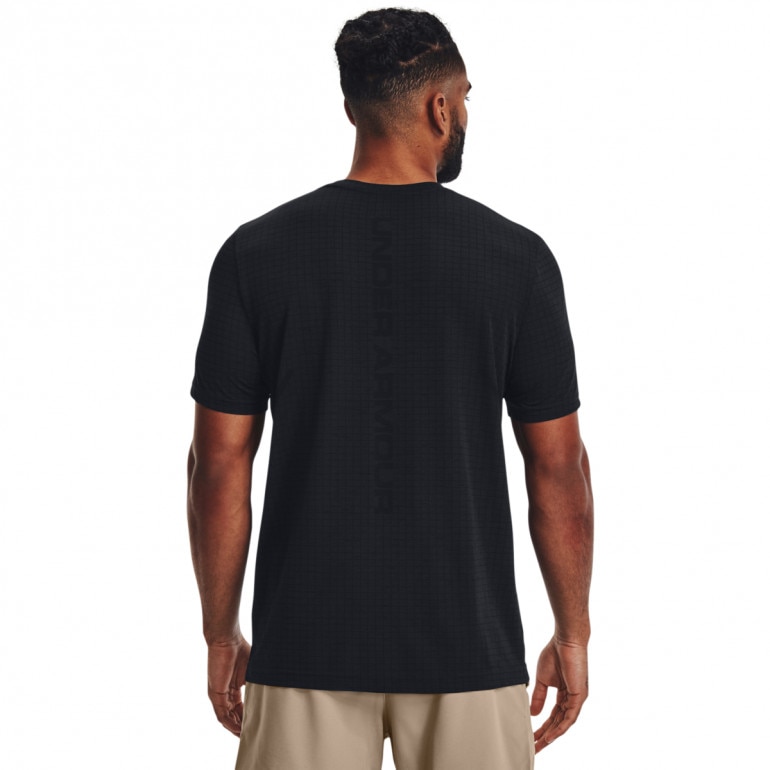 Męska koszulka treningowa Under Armour UA Seamless Grid SS - czarna