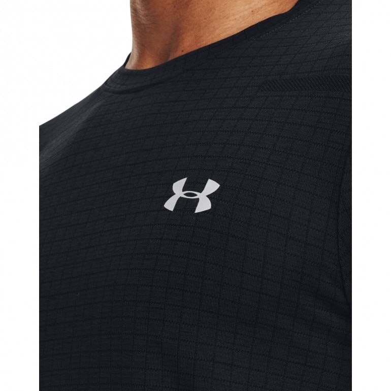 Męska koszulka treningowa Under Armour UA Seamless Grid SS - czarna