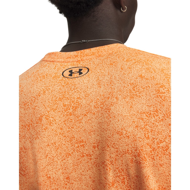 Męska koszulka treningowa Under Armour UA Tech Tee Pixelate - pomarańczowa