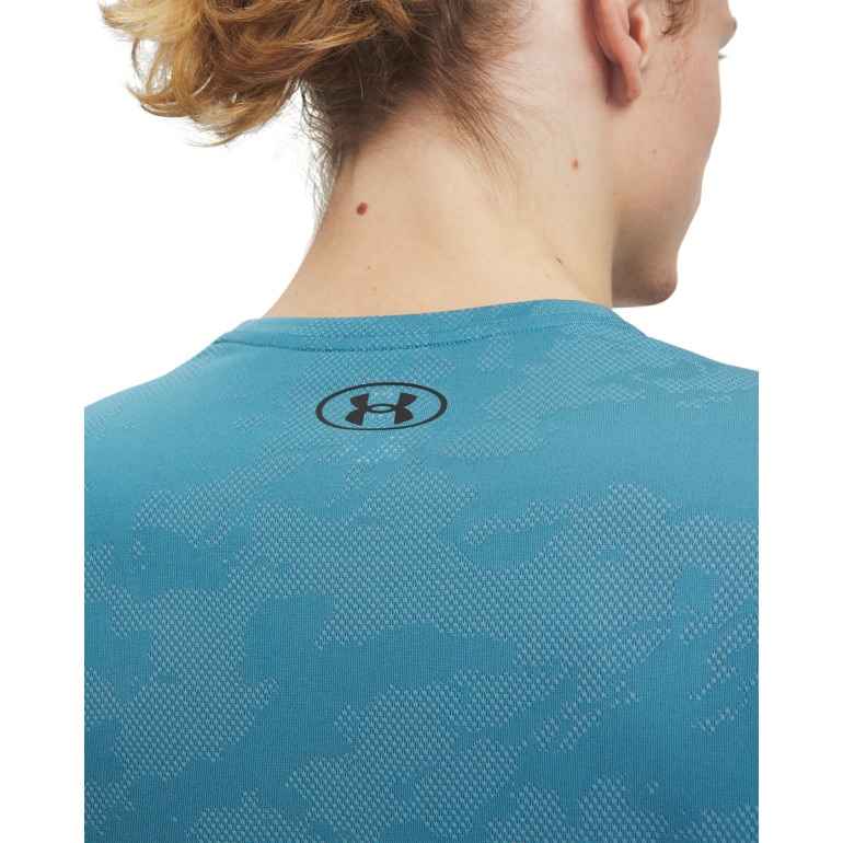 Męska koszulka treningowa Under Armour UA Tech Vent Jacquard - niebieska