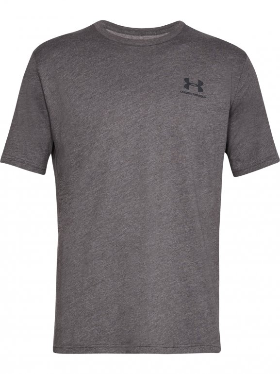 Męska koszulka UNDER ARMOUR SPORTSTYLE LEFT CHEST SS - szara