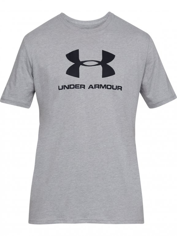 Męski t-shirt z nadrukiem UNDER ARMOUR SPORTSTYLE LOGO SS - szary