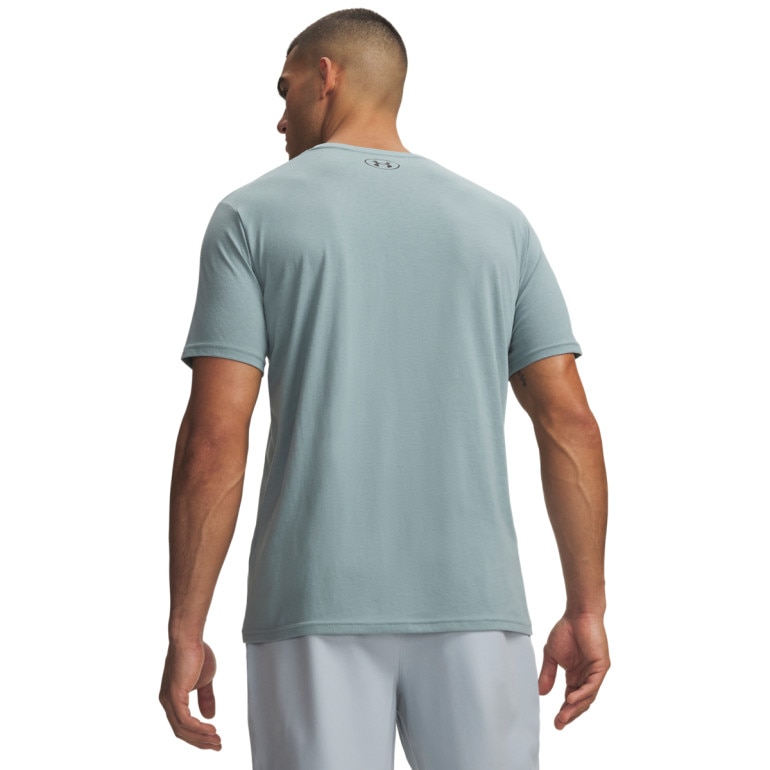 Męska koszulka z krótkim rękawem Under Armour UA M CENTER BOXED LOGO SS - szara