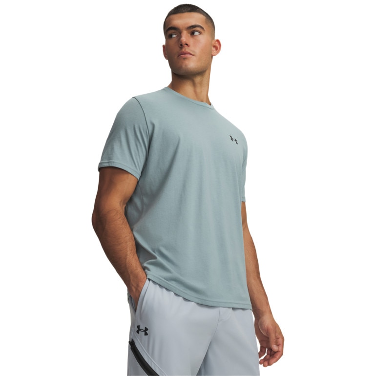 Męska koszulka z krótkim rękawem Under Armour UA M CENTER BOXED LOGO SS - szara