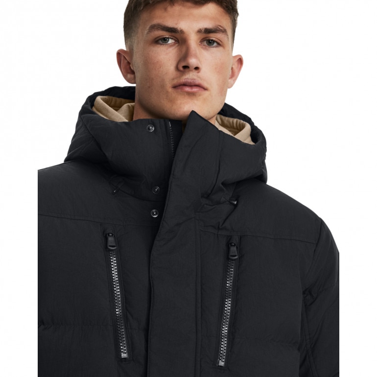 Męska kurtka z puchem naturalnym Under Armour ColdGear Infrared Down Crinkle Jacket - czarna