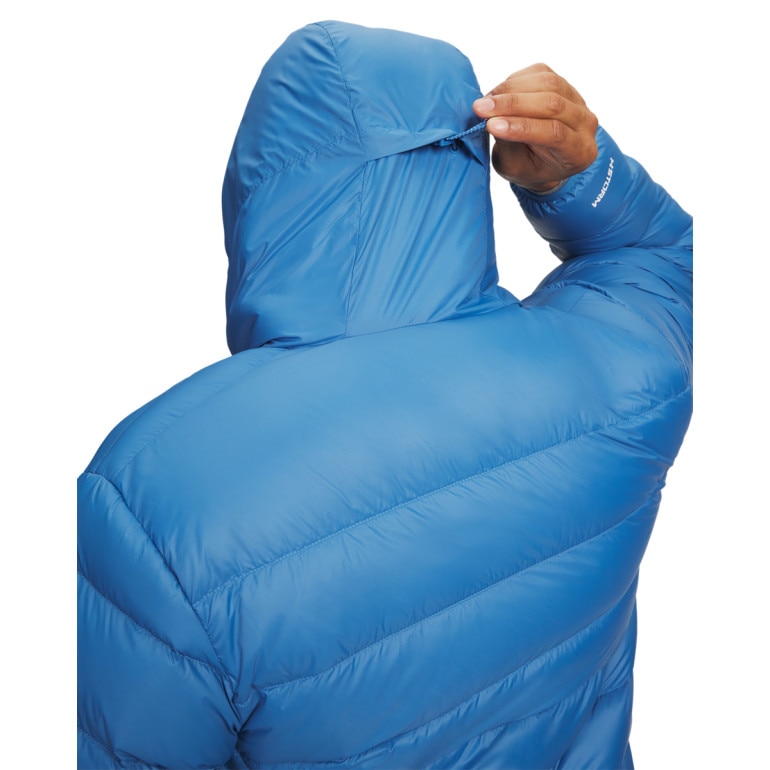 Męska kurtka puchowa Under Armour LEGEND DOWN HOODED JACKET - niebieska