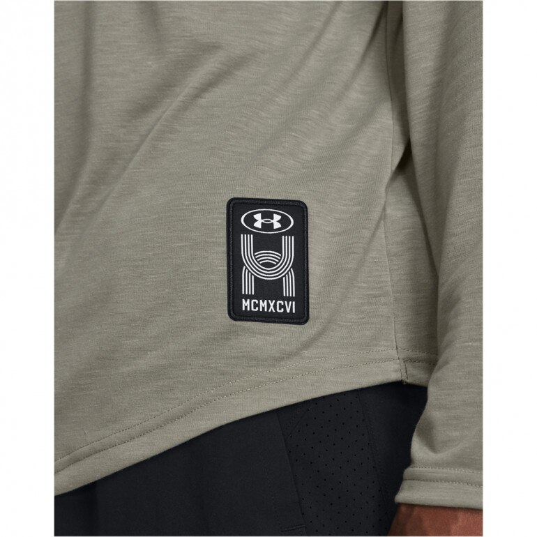 Męski longsleeve do biegania z kapturem Under Armour UA Run Everywhere Hooded LS - szary