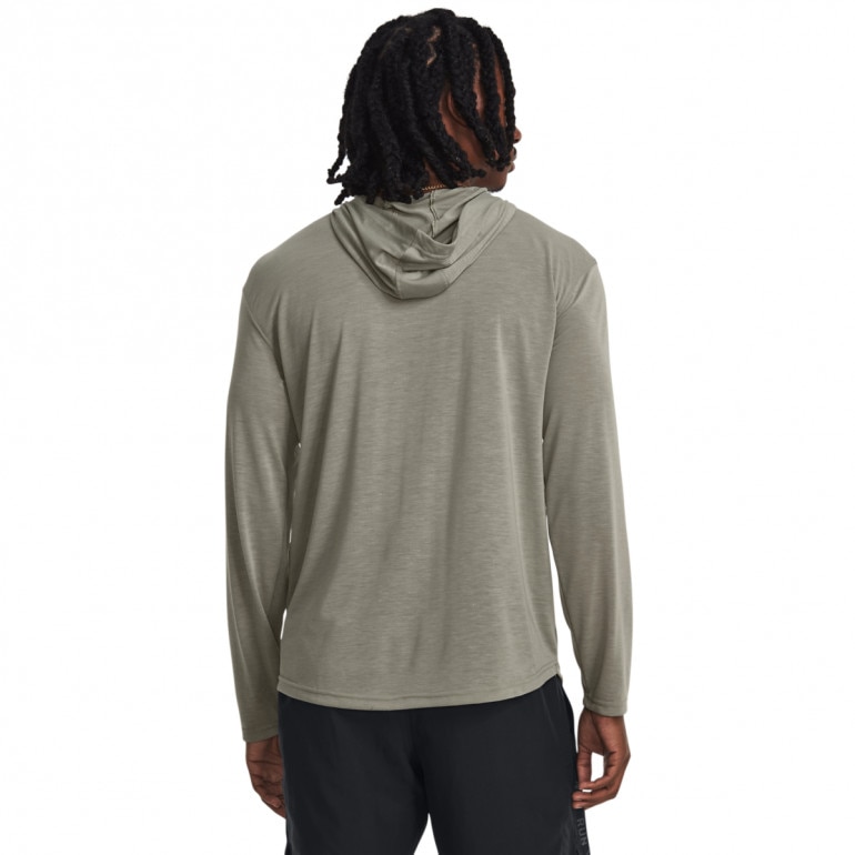 Męski longsleeve do biegania z kapturem Under Armour UA Run Everywhere Hooded LS - szary