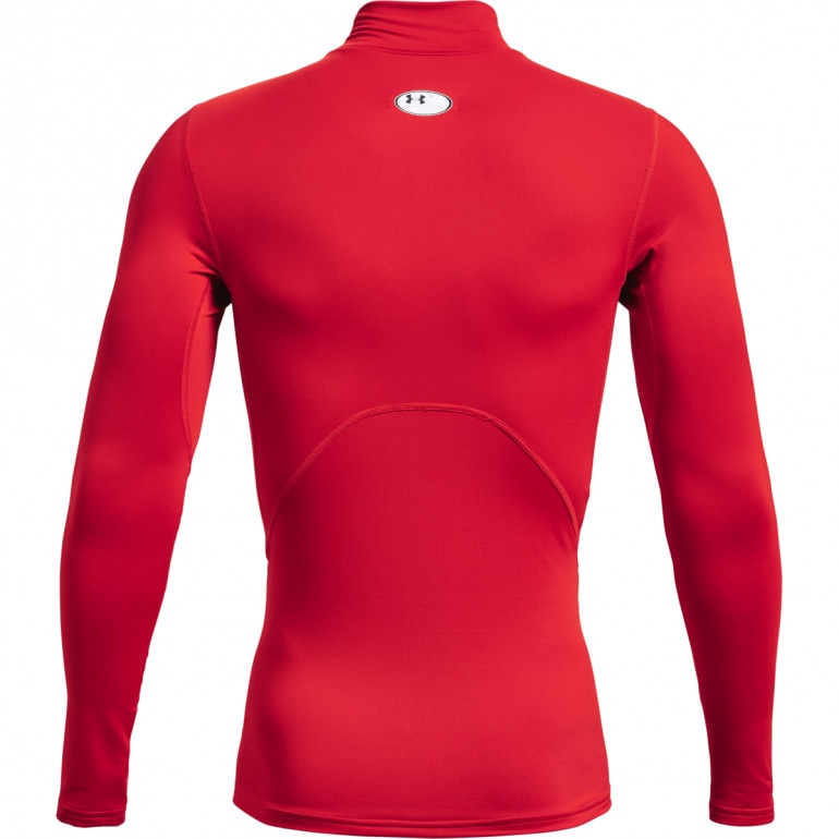 Męski longsleeve treningowy termoaktywny Under Armour UA CG Armour Comp Mock - czerwony
