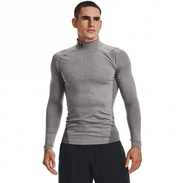 Męski longsleeve treningowy termoaktywny UNDER ARMOUR UA CG Armour Comp Mock - szary