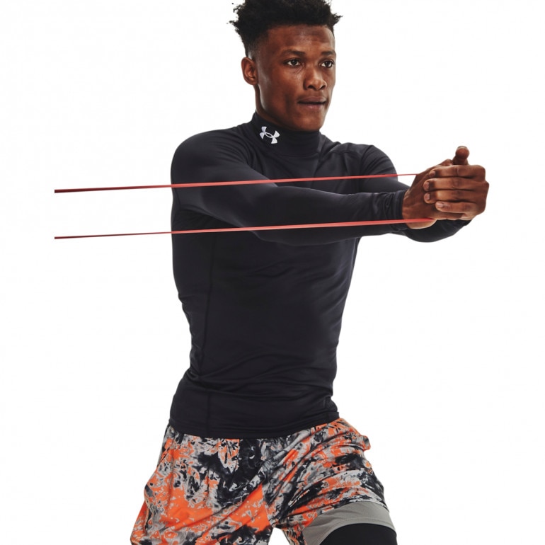 Męski longsleeve treningowy termoaktywny Under Armour UA CG Armour Comp Mock - czarny