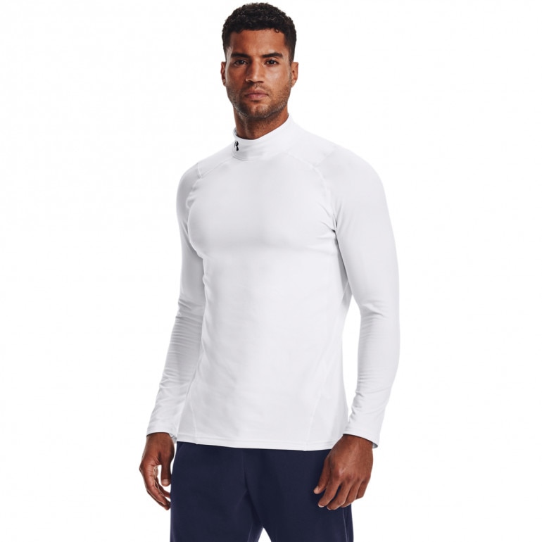Męski longsleeve treningowy termoaktywny UNDER ARMOUR UA CG Armour Fitted Mock - biały