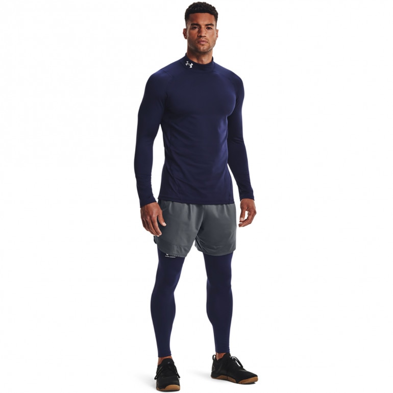 Męski longsleeve treningowy termoaktywny UNDER ARMOUR UA CG Armour Fitted Mock - granatowy