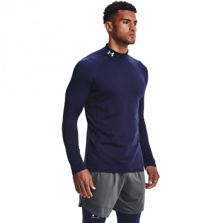 Męski longsleeve treningowy termoaktywny UNDER ARMOUR UA CG Armour Fitted Mock - granatowy