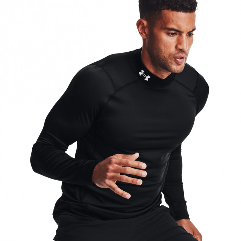 Męski longsleeve treningowy termoaktywny UNDER ARMOUR UA CG Armour Fitted Mock - czarny