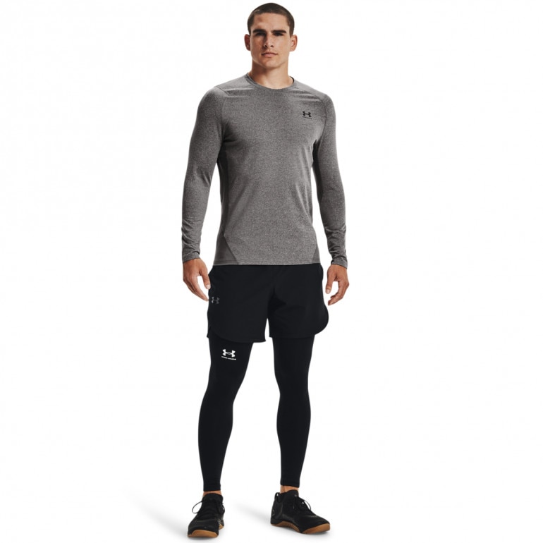 Męski longsleeve treningowy UNDER ARMOUR UA CG Armour Fitted Crew - szary