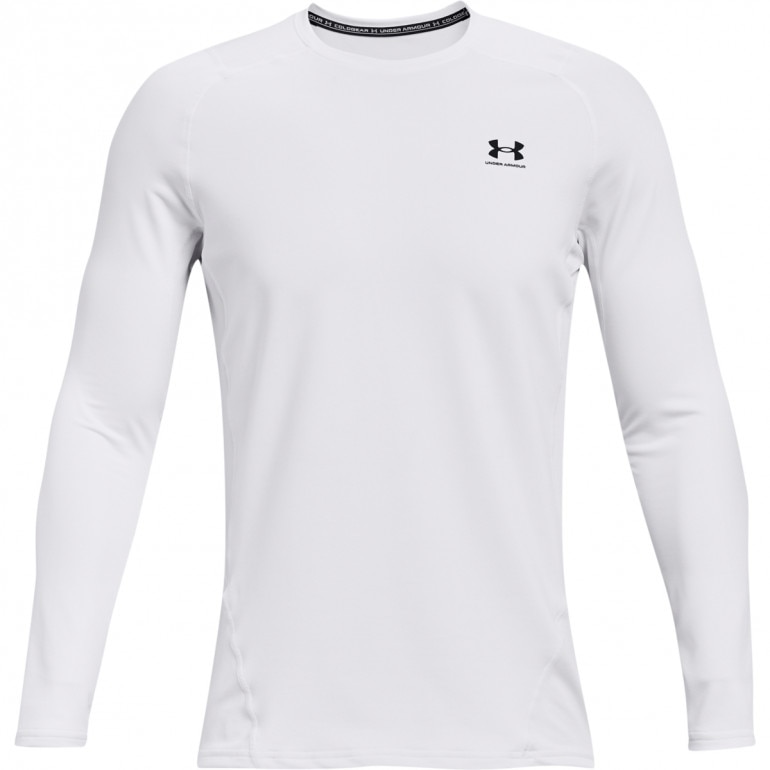 Męski longsleeve treningowy UNDER ARMOUR UA CG Armour Fitted Crew - biały