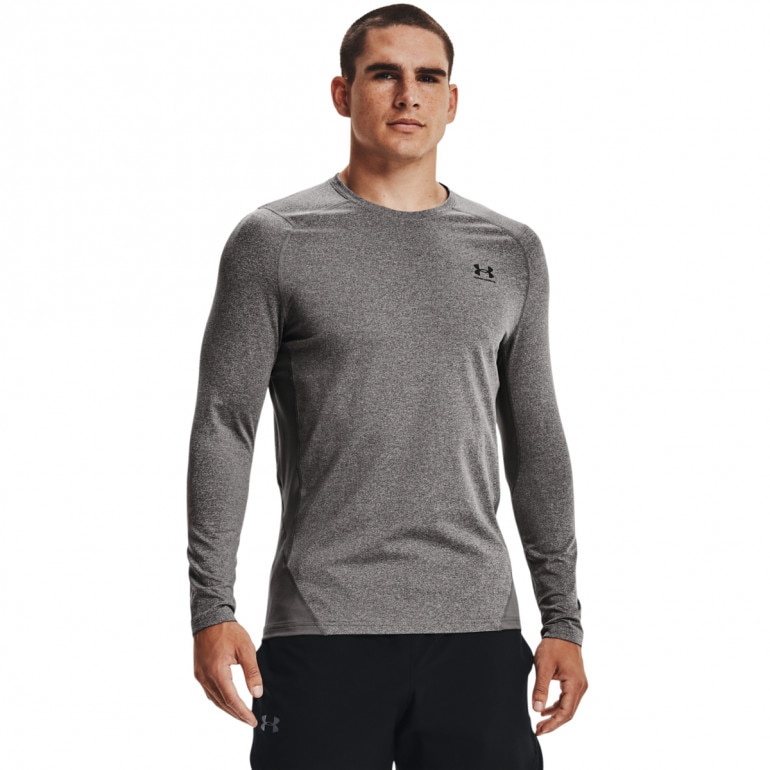 Męski longsleeve treningowy UNDER ARMOUR UA CG Armour Fitted Crew - szary