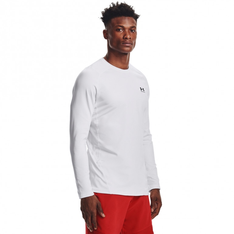 Męski longsleeve treningowy UNDER ARMOUR UA CG Armour Fitted Crew - biały