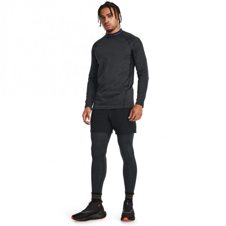 Męski longsleeve treningowy Under Armour UA CG Armour Twist Mock - czarny 