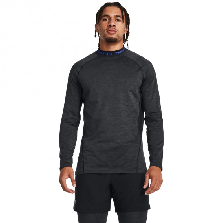 Męski longsleeve treningowy Under Armour UA CG Armour Twist Mock - czarny 