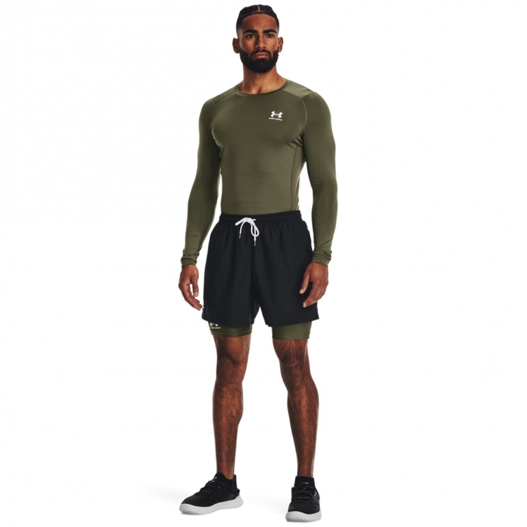 Męski longsleeve treningowy UNDER ARMOUR UA HG Armour Comp LS - khaki