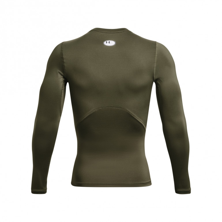 Męski longsleeve treningowy UNDER ARMOUR UA HG Armour Comp LS - khaki