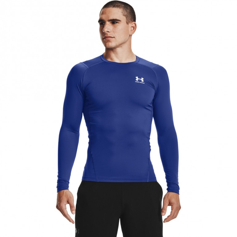 Męski longsleeve treningowy UNDER ARMOUR UA HG Armour Comp LS - niebieski