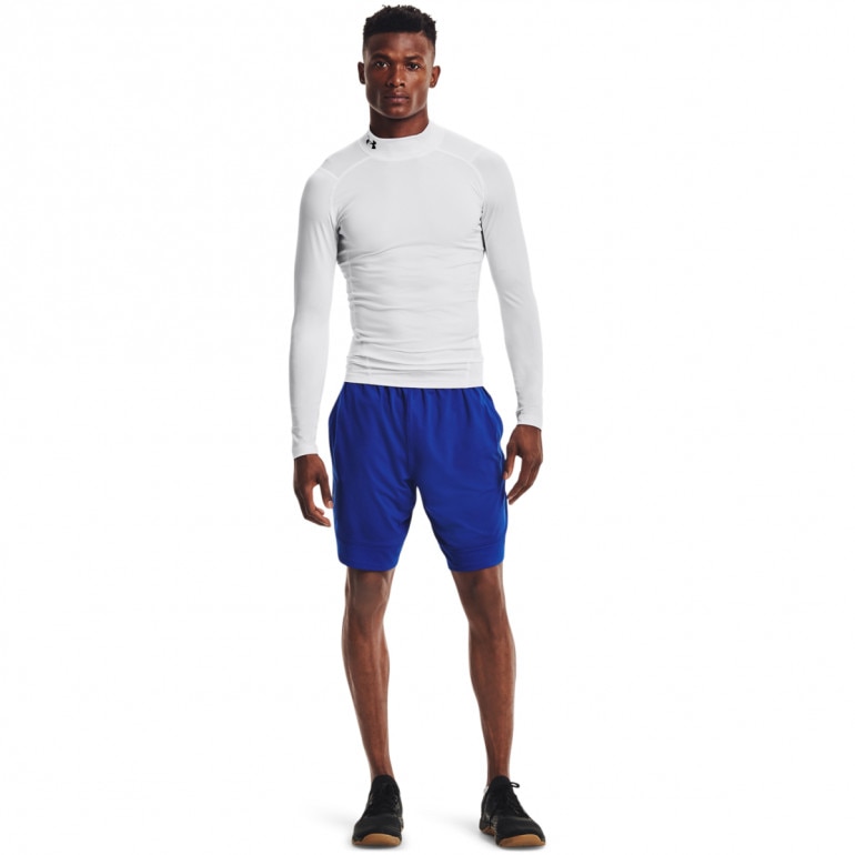 Męski longsleeve treningowy UNDER ARMOUR UA HG Armour Comp Mock LS - biały